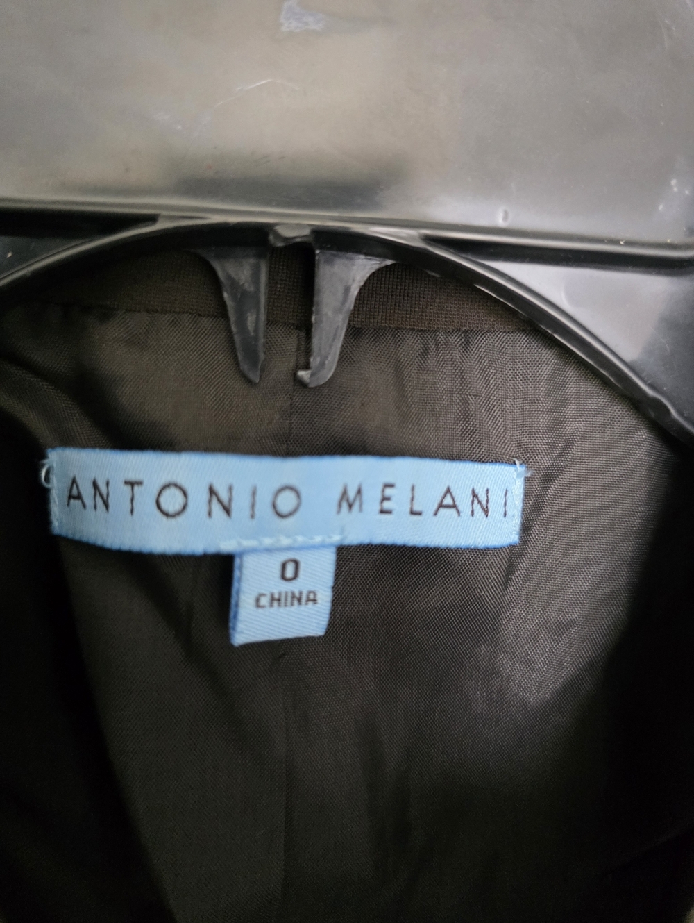 Antonio Melani Blazer Womens Size 0 Brown Olive Trim Tailored Jacket Career Chic - Picture 5 of 11